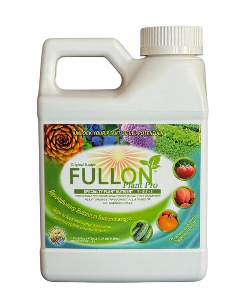 Pint size FULLON Plant Pro concentrated plant micronutrient blend bottle on a transparent background